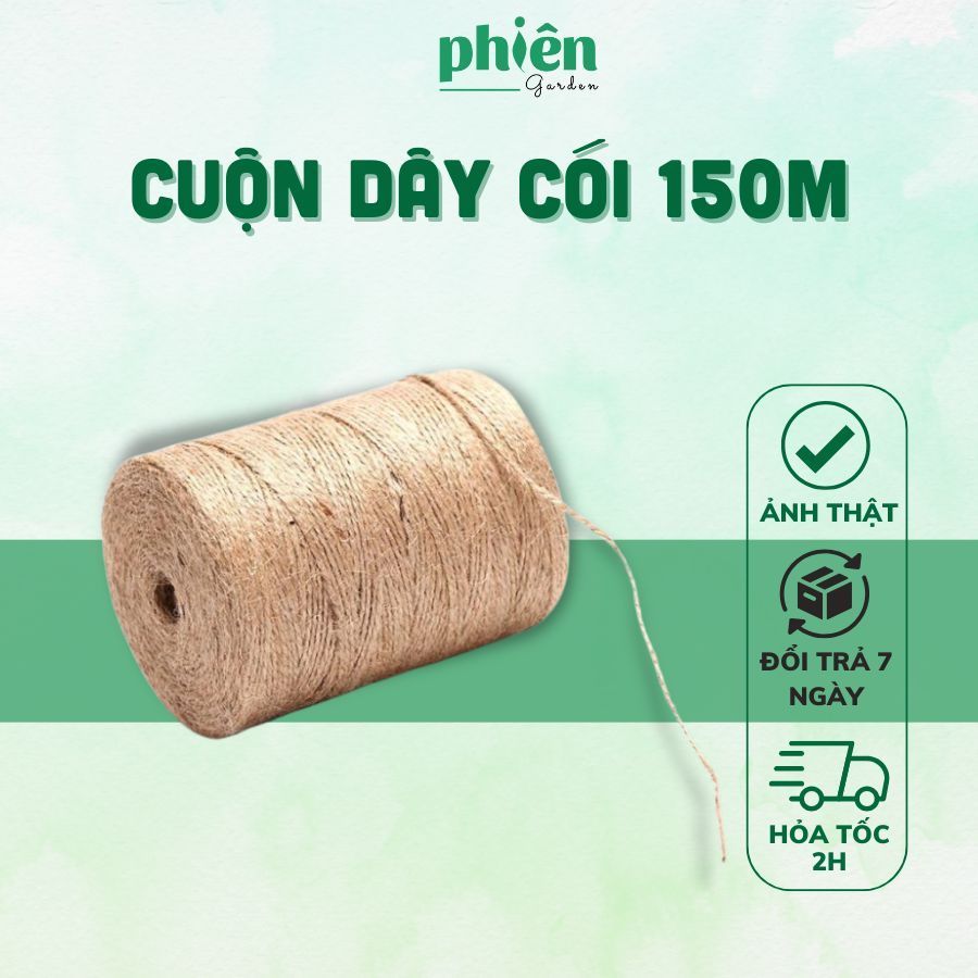 Cuộn 150m dây cói trang trí, dây cói dây gai decor vintage