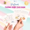 Thiệp Giấy In Hình Viết Tay, Postcard 2 Mặt Thiết Kế, Thiệp Ghi Lời Chúc, Chất Liệu Dày Dặn