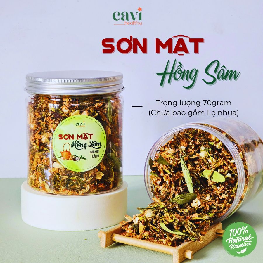 Trà Sơn Mật Hồng Sâm, Thanh Lọc Cơ Thể, Mát Gan Lọ 100gram