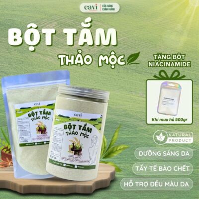 "Bột Tắm Trắng Thảo Mộc – Dưỡng Da Mịn Màng, Giảm Thâm Sạm, Dùng Tắm Body Toàn Thân "