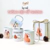 Cốc sứ in hoạ tiết dễ thương