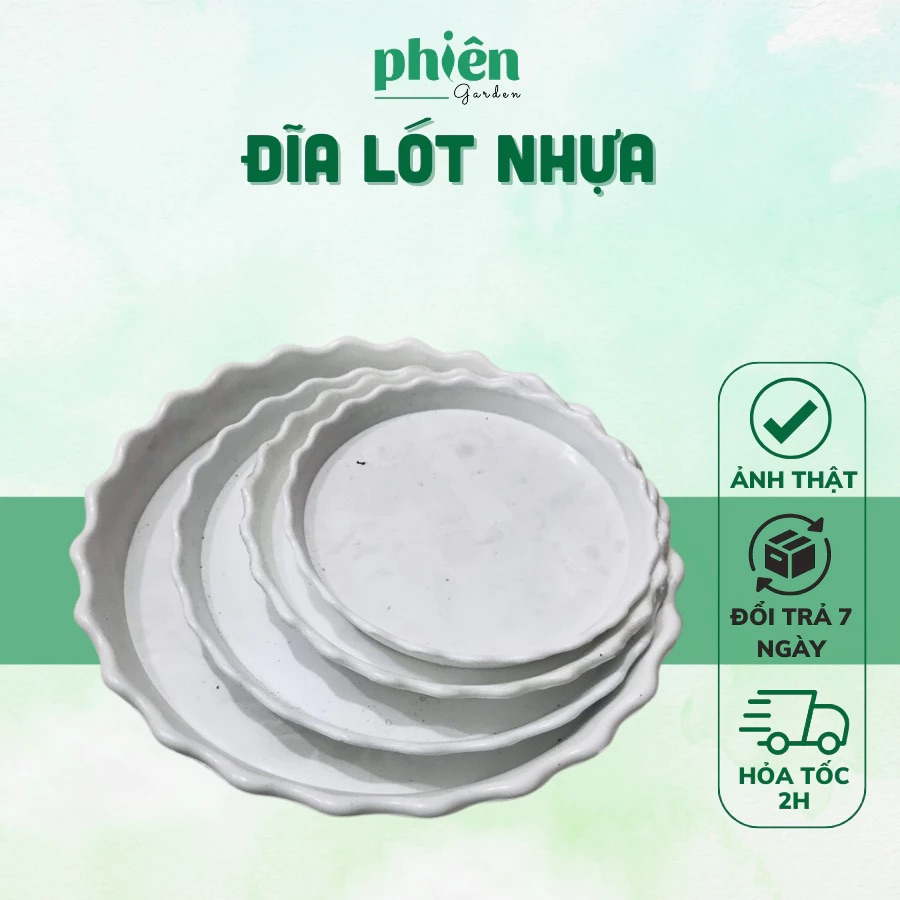 Đĩa Lót Nhựa Cho Chậu Cây Kích Thước 12cm, 14cm, 16cm, Chống Thấm Nước Ra Sàn Nhà